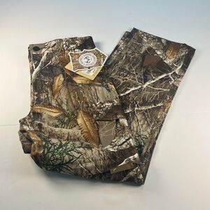 Magellan Realtree Edge Camouflage Leaf Print Pants Adjustable Waist Sz Youth M